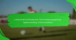 Lokala amatörfotbollsserier: Gemenskapsengagemang, Spelarutveckling, Konkurrensbalans